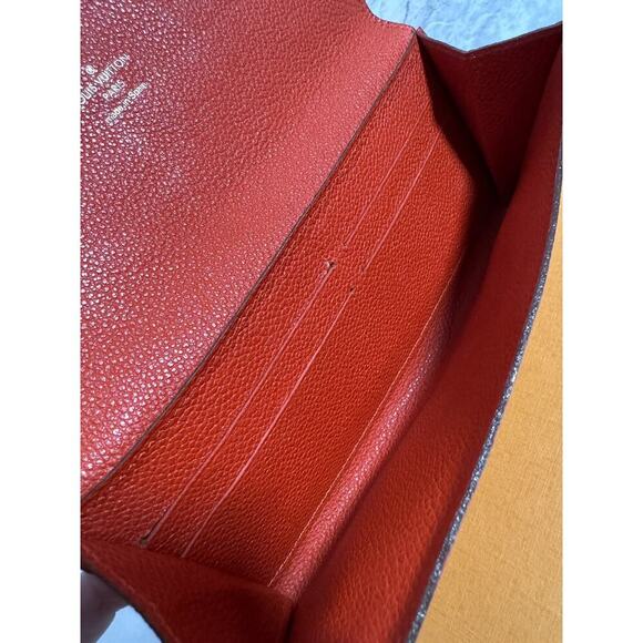 Auth. Louis Vuitton Monogram Red Empreinte Curieuse Long Wallet Box Dust Bag - Picture 6 of 16